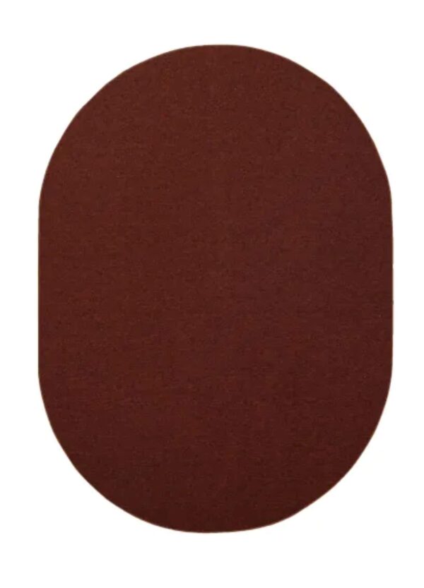 Modern Indoor Outdoor 3' X 5' Oval Rust Commercial Solid Color Area Rugs