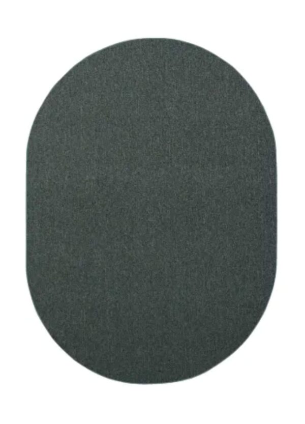 Modern Indoor Outdoor 3' X 5' Oval Teal Commercial Solid Color Area Rugs