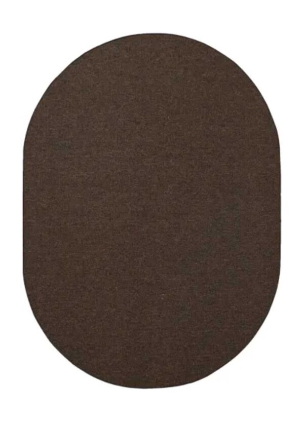 Modern Indoor Outdoor 3' X 5' Oval Chocolate Commercial Solid Color Area Rugs