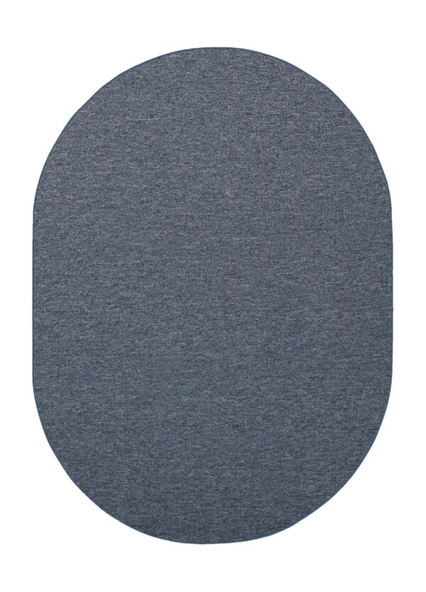 Modern Indoor Outdoor 3' X 5' Oval Petrol Blue Commercial Solid Color Area Rugs