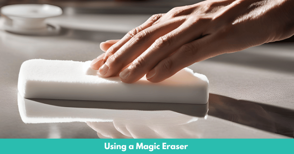 using a magic eraser for vinyl flooring cleaning