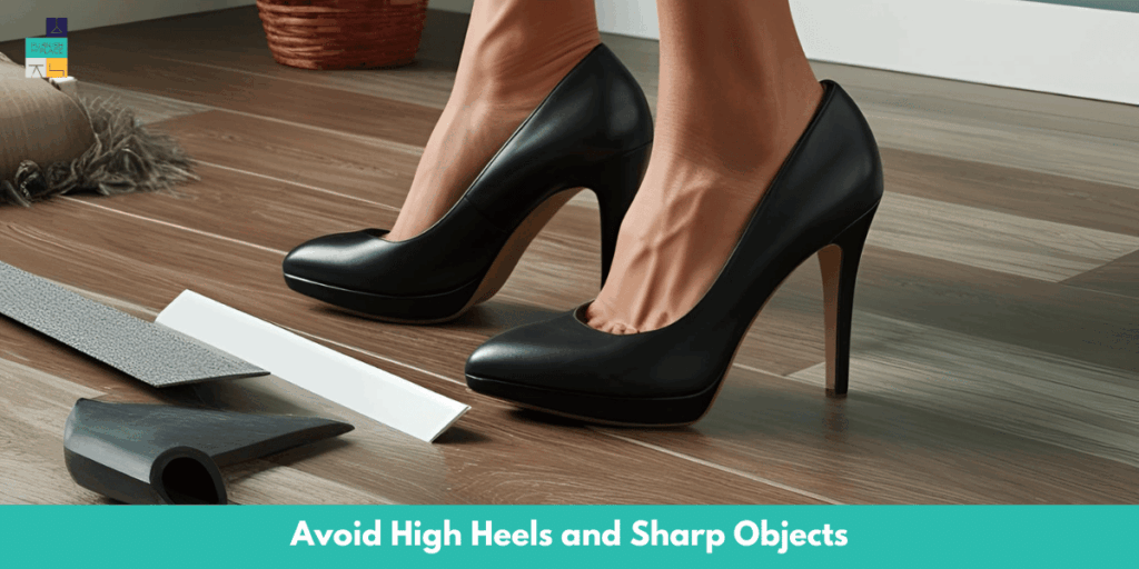 Avoid High Heels and Sharp Objects LVP Flooring
