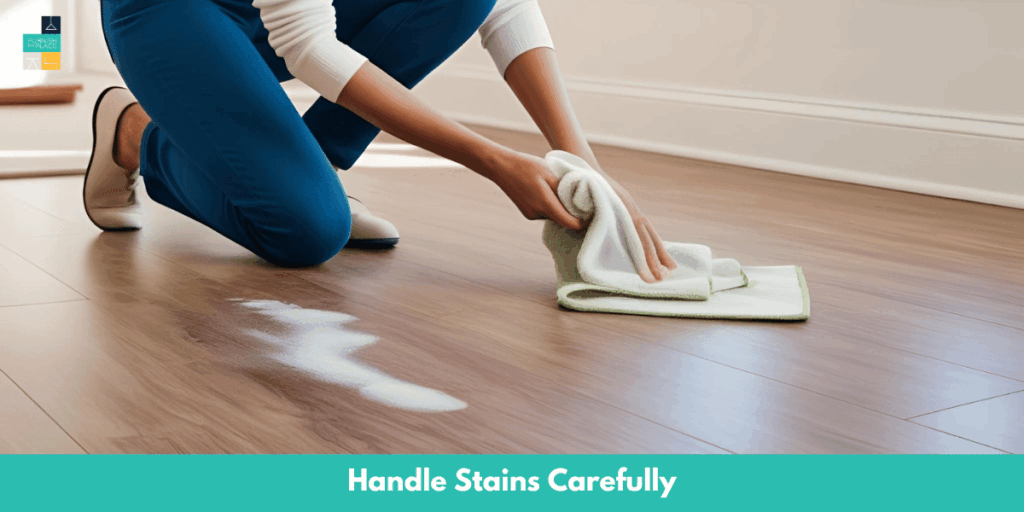 Handle Stains Carefully LVP Flooring