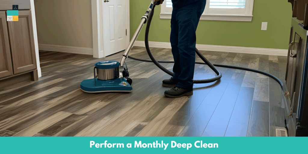 Perform a Monthly Deep Clean LVP Flooring