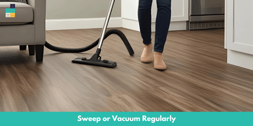 Sweep or Vacuum Regularly LVP Flooring