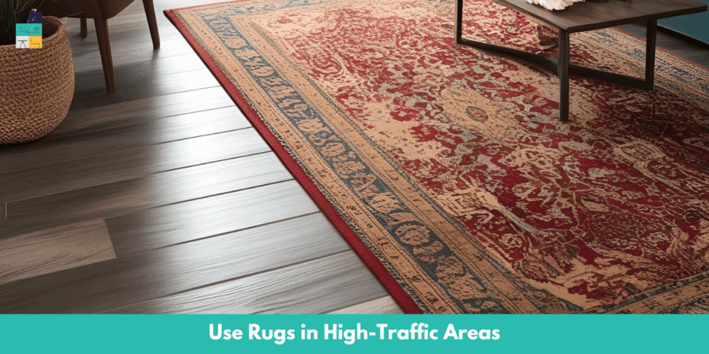 Use Rugs in High-Traffic Areas LVP Flooring