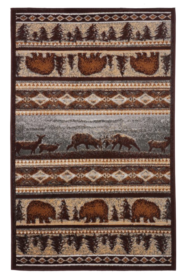 Furnish My Place Bear Print Area Rug