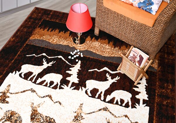 Furnish My Place Pine & Moose Lodge Rug - Image 2