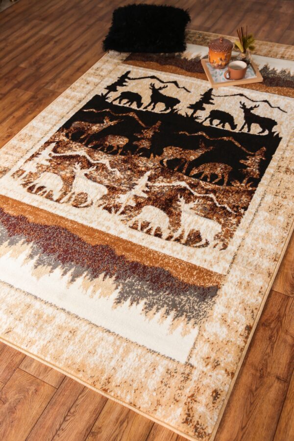 Furnish My Place Pine & Moose Lodge Rug - Image 3