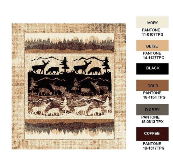 Furnish My Place Pine & Moose Lodge Rug - Image 10