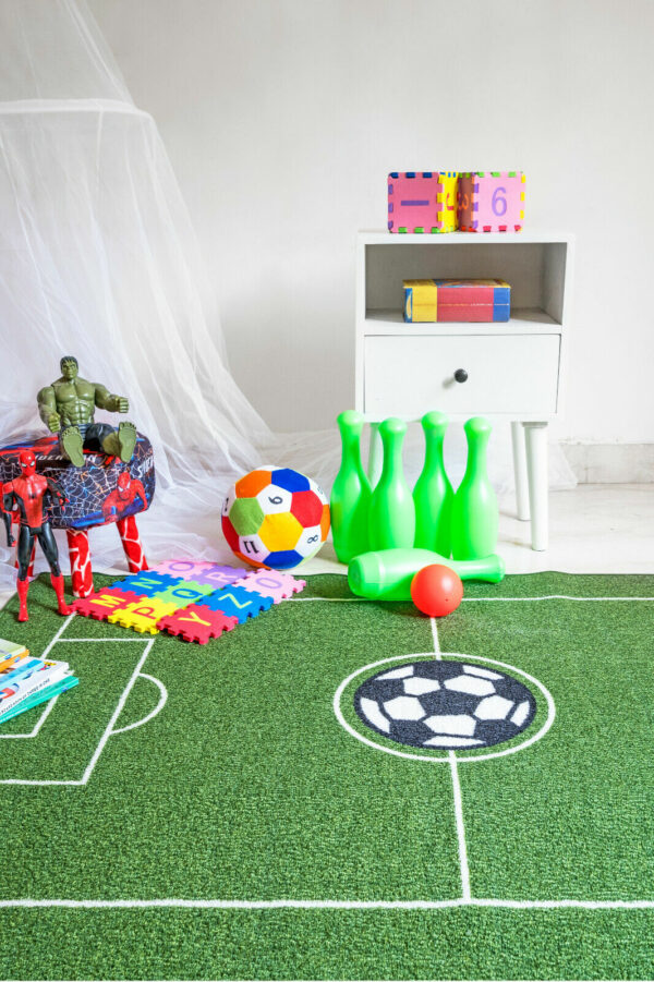 Furnish My Place 685 Solid Soccer Rug for Play Area