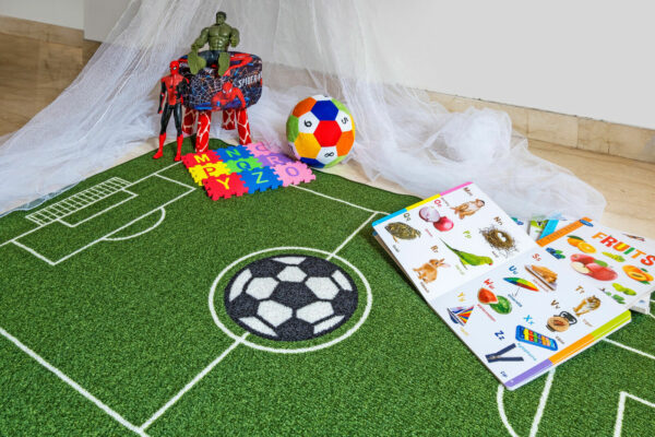 Furnish My Place 685 Solid Soccer Rug for Play Area