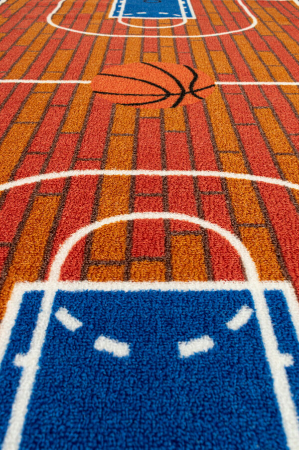 Furnish My Place 690 Rust Basketball Childrens Play Area Rug for Bathroom