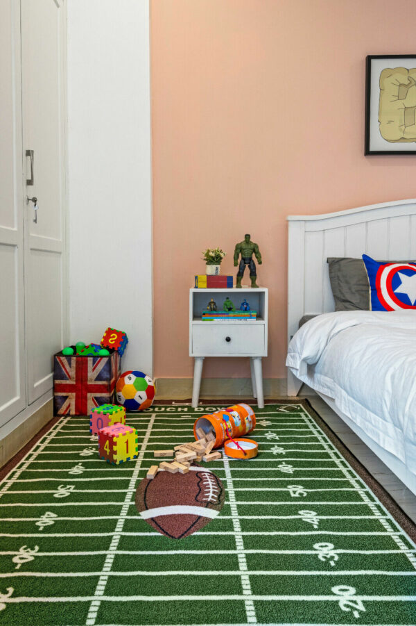 Furnish My Place 700 Corner Football Play Area Rug for Kids Playroom