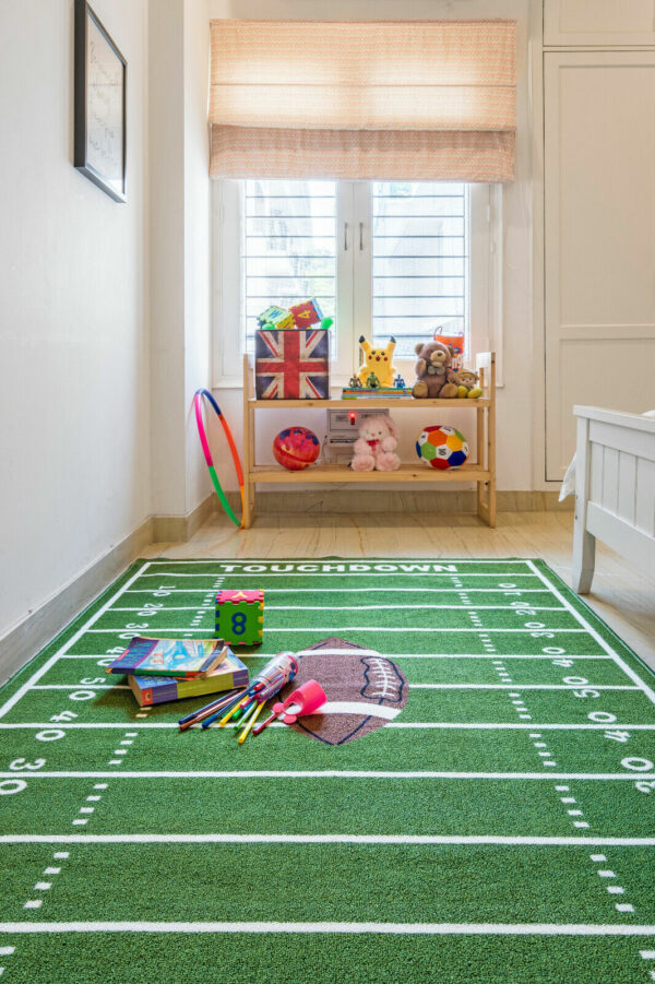 Furnish My Place 705 Solid Football All Star Football Ground, Play Area Rug for Kids