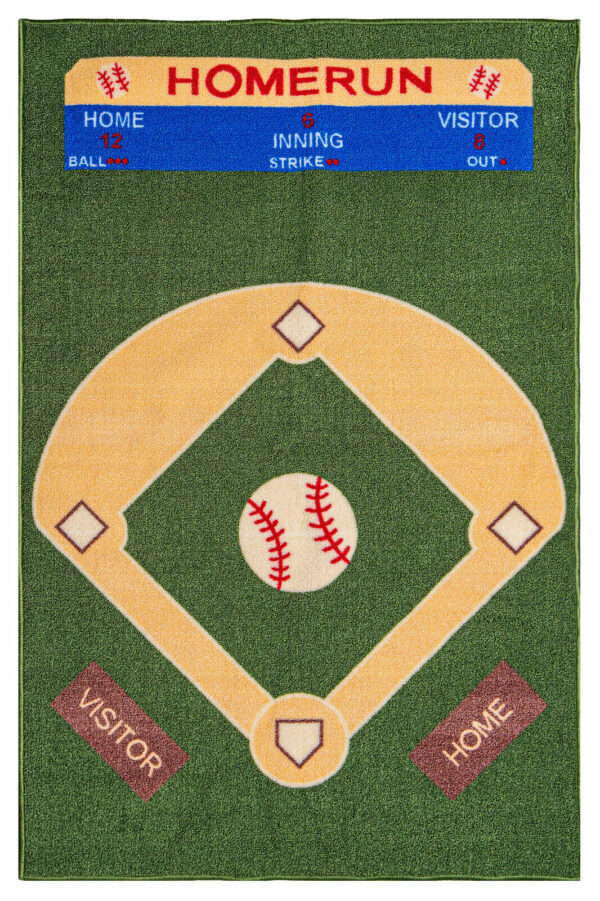 Furnish My Place 710 Baseball Play Area Rug for Kids Playroom