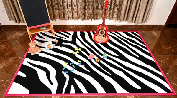 Furnish My Place 735 Zebra Pink Kid Area Rug for Playroom