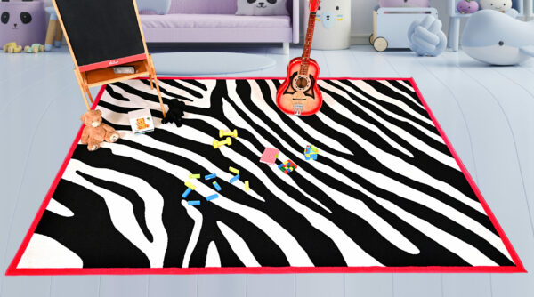 Furnish My Place 735 Zebra Pink Kid Area Rug for Playroom