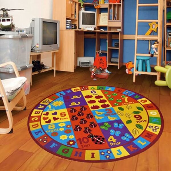 Furnish My Place 740 ABC With Numbers ABC Area Rug for Kids, Educational Alphabet Letter & Numbers