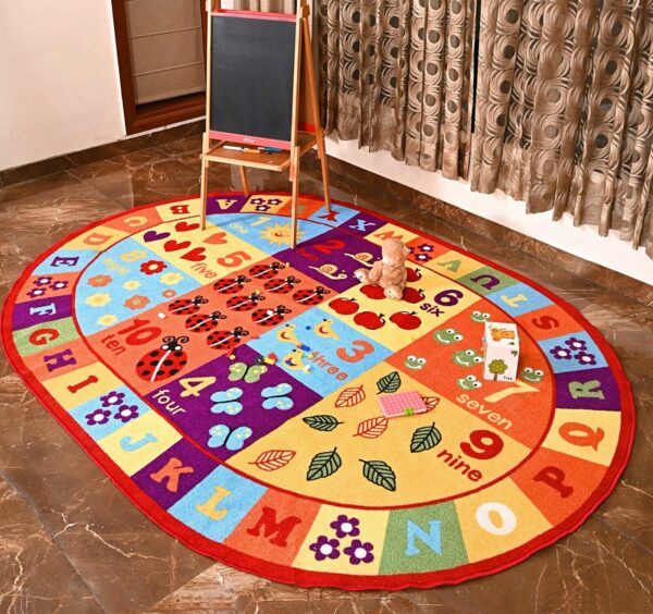 Furnish My Place 740 ABC With Numbers ABC Area Rug for Kids, Educational Alphabet Letter & Numbers