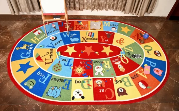 Furnish My Place 745 ABC With Animal ABC Area Rug for Kids