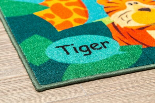 Furnish My Place 759 Animal Names HD Animal Name Educational Rug for Kids