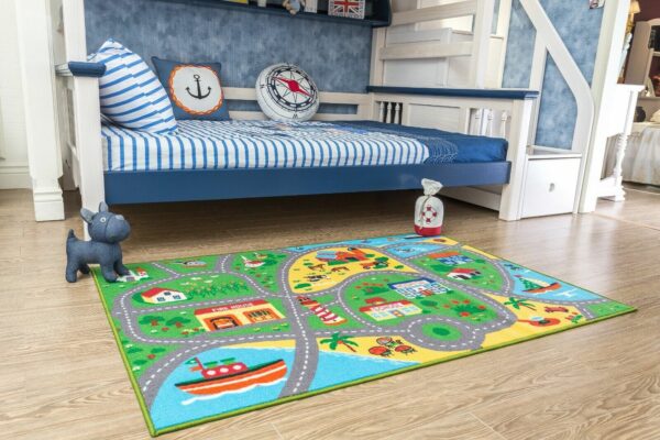 Furnish My Place 760 City Map City Street Map Kids Rug for Nursery