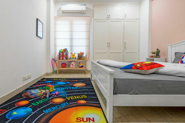 Furnish My Place 761 Solar System HD Area Rug Solar System for Playroom, Bedroom & Classroom, Skid Resistant Rubber Backing Washable Floor Mat, Multicolor - Image 2