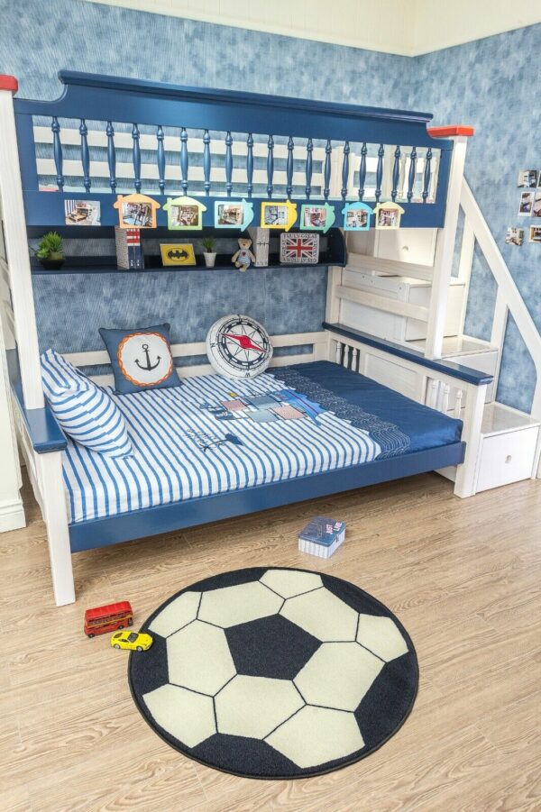 Furnish My Place Round Play Area Rugs for Kids, Soccer, Basketball, Baseball Shaped