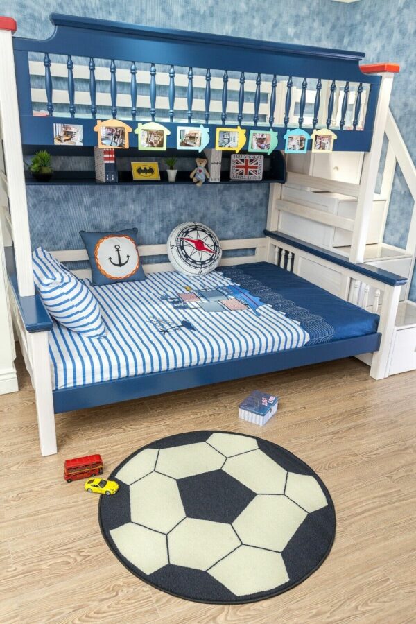 Furnish My Place Round Play Area Rugs for Kids, Soccer, Basketball, Baseball Shaped