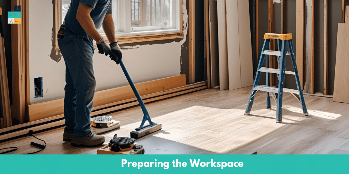 Preparing the Workspace Vinyl Plank Flooring