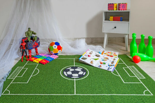 Furnish My Place 685 Solid Soccer Rug for Play Area